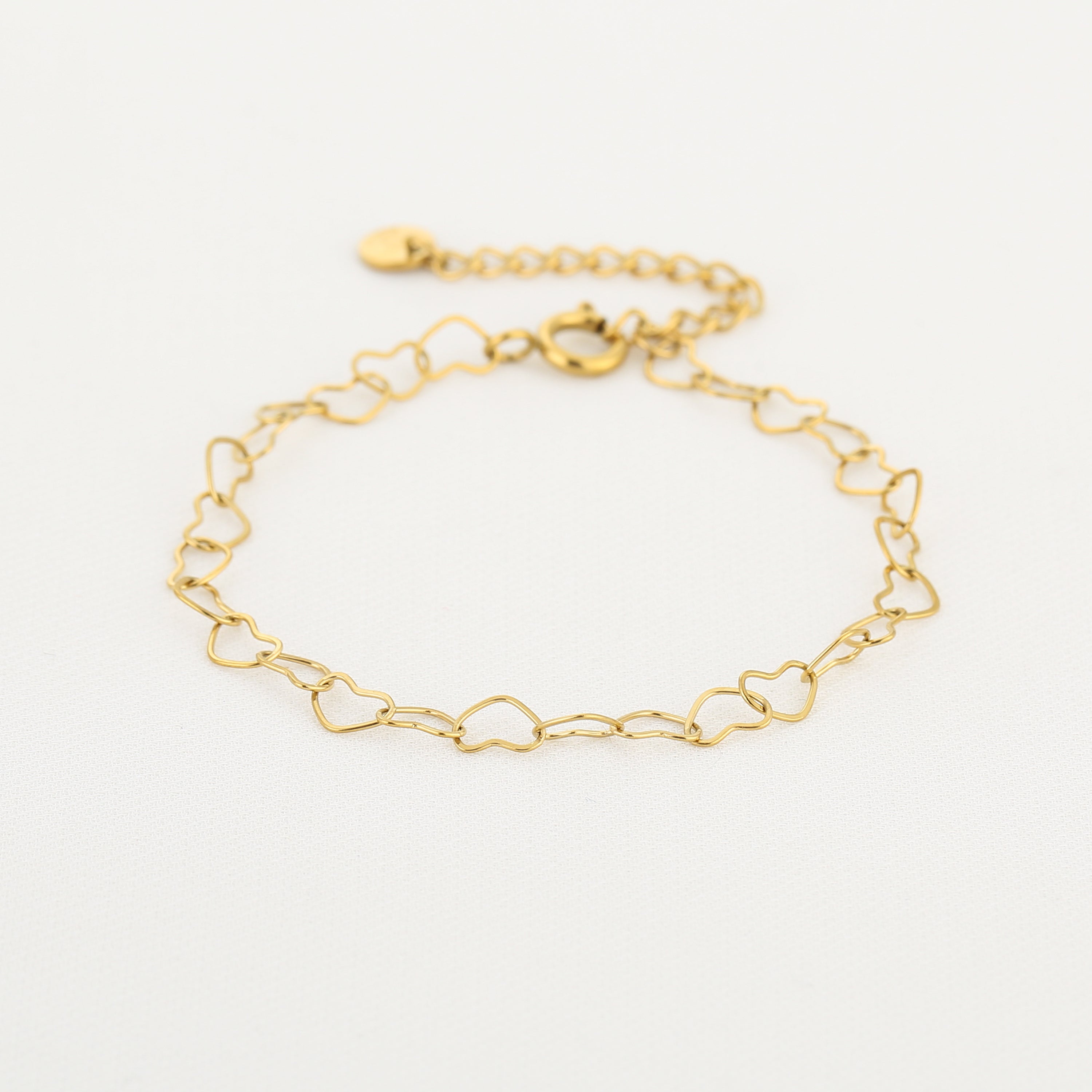 Golden Heart Chain Bracelet
