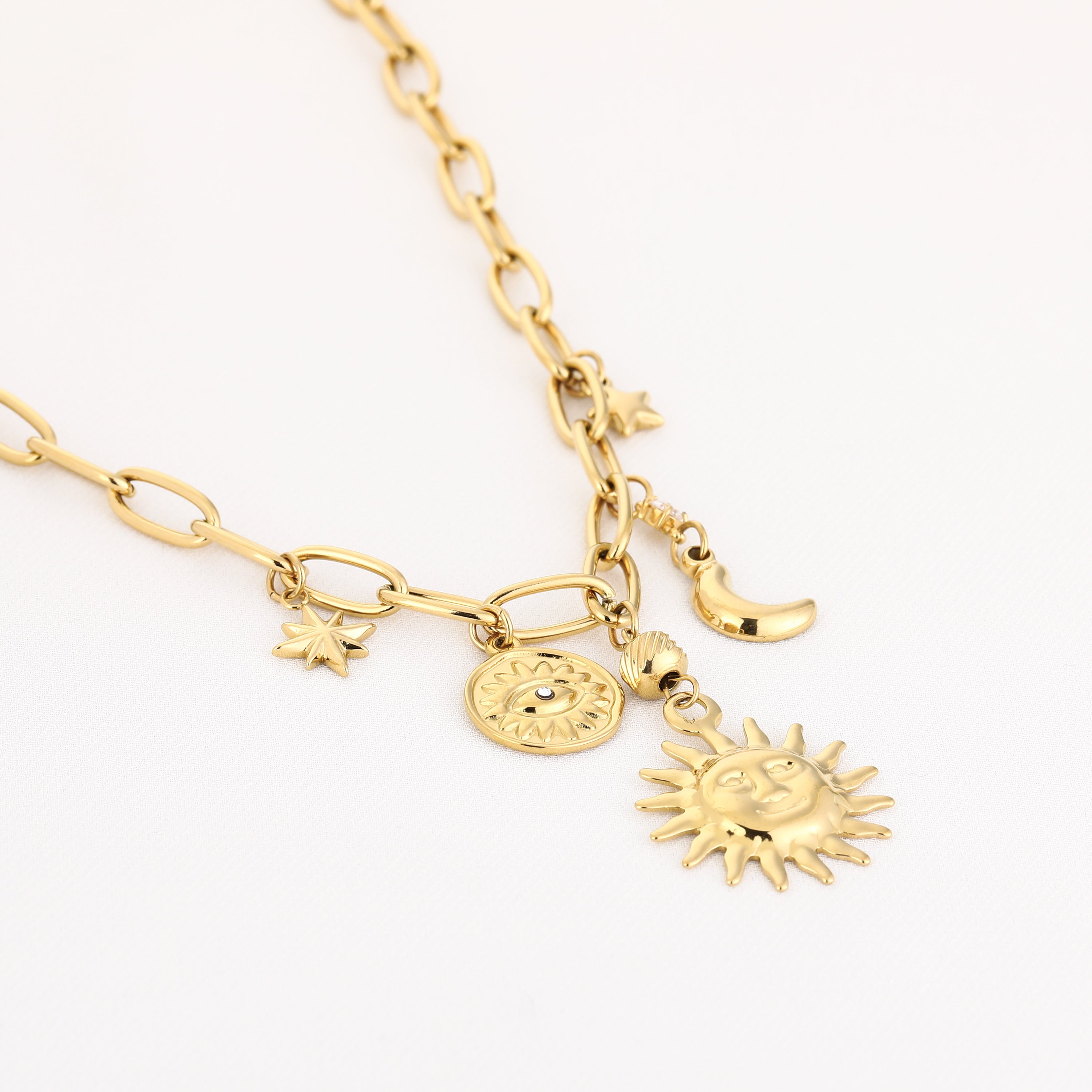 Sun & Moon Charm Ketting