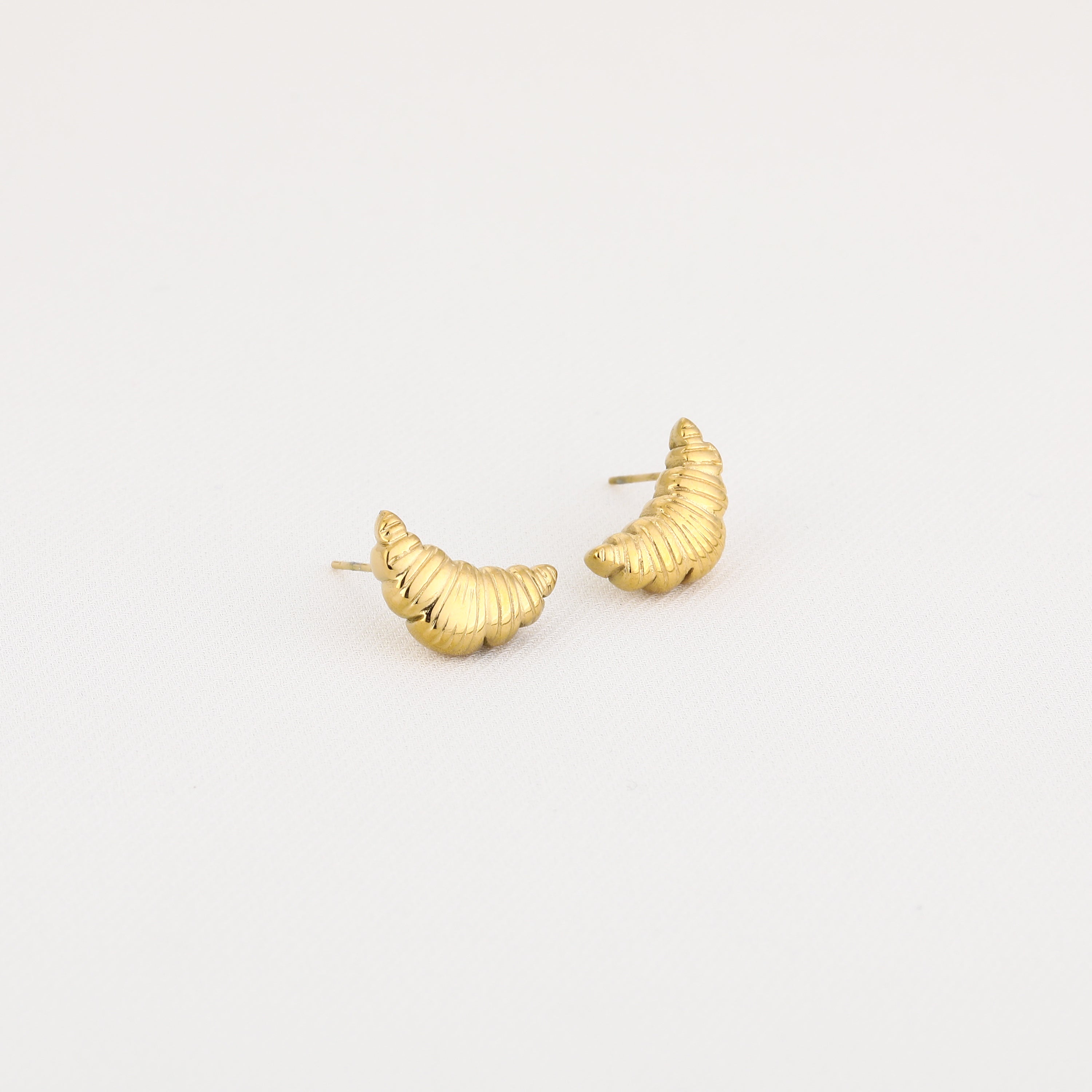Golden Croissant Chic Earrings