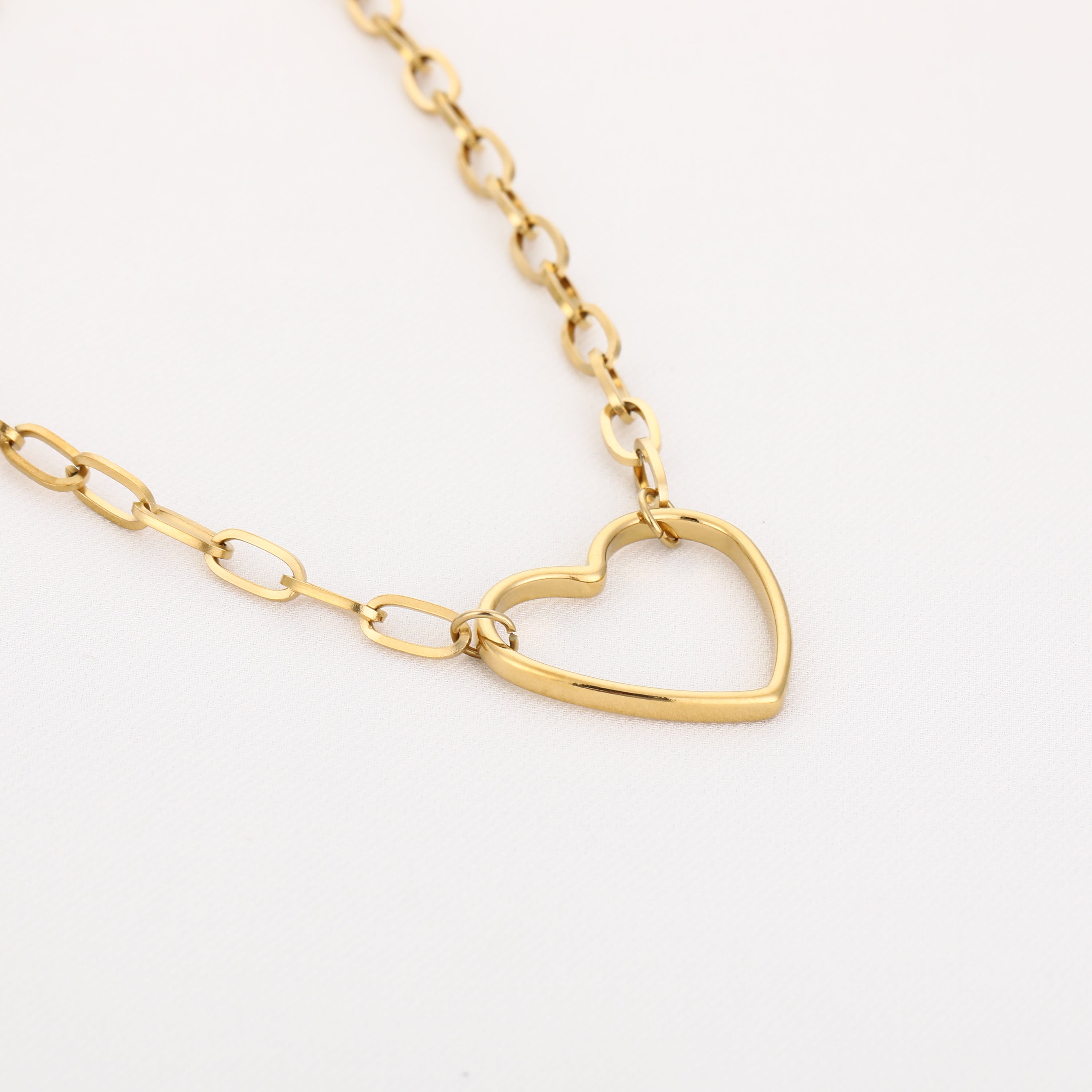 Open Heart Link Necklace