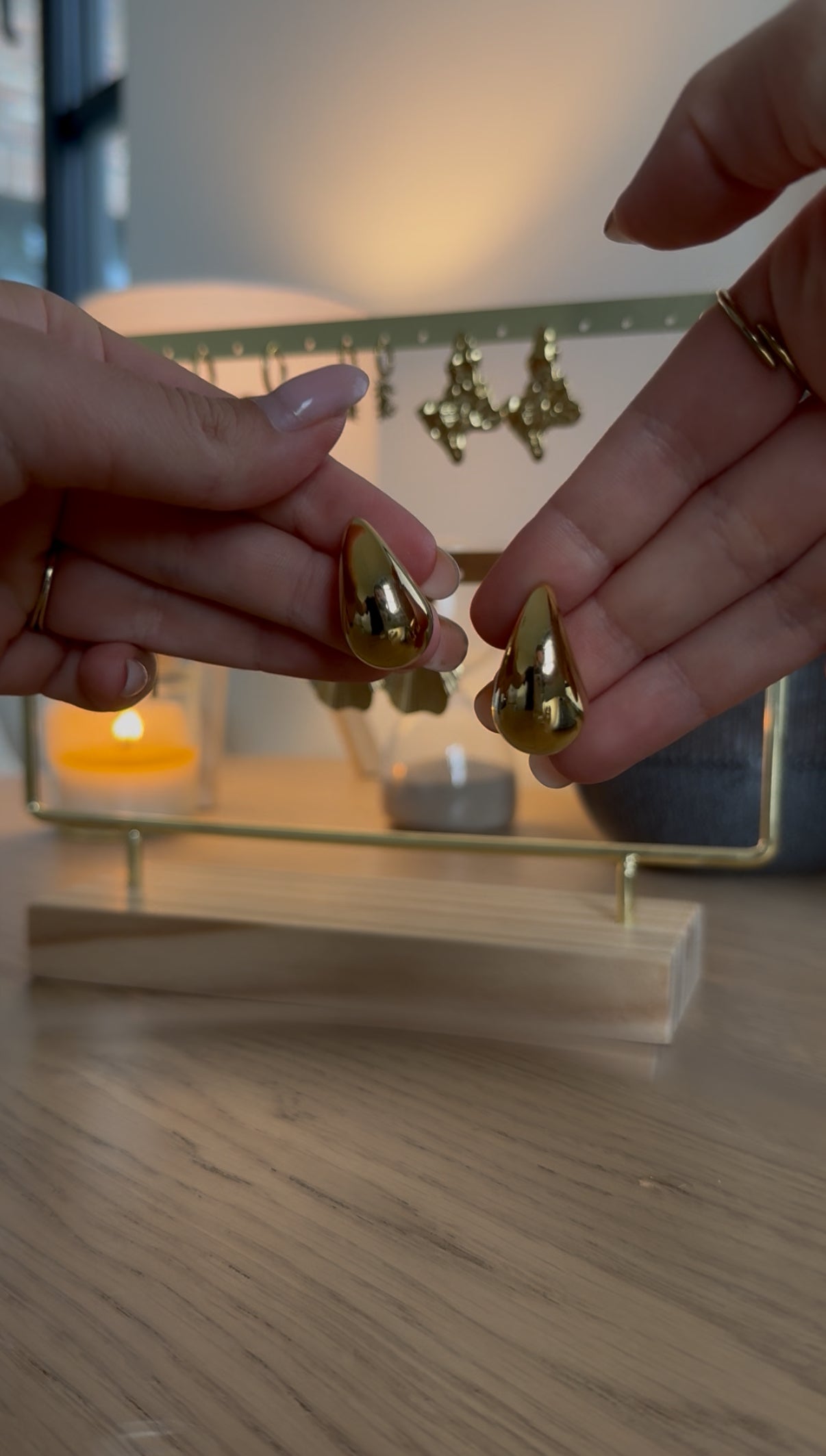 Golden Drop Earrings