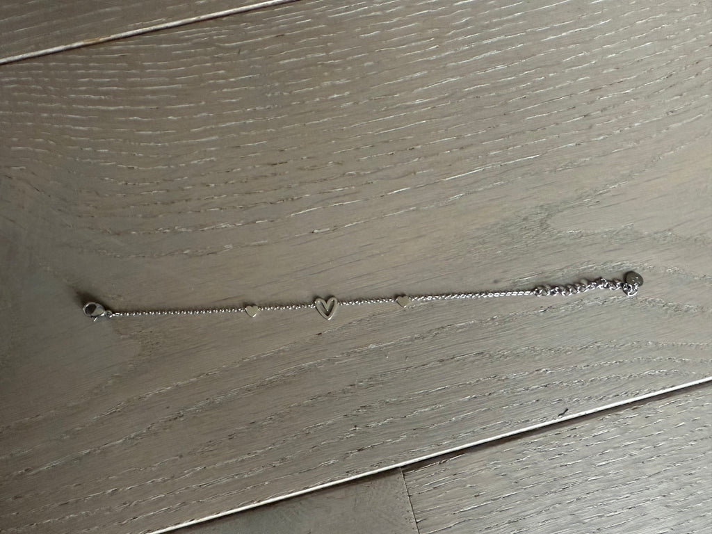 Triple Heart Bracelet Silver