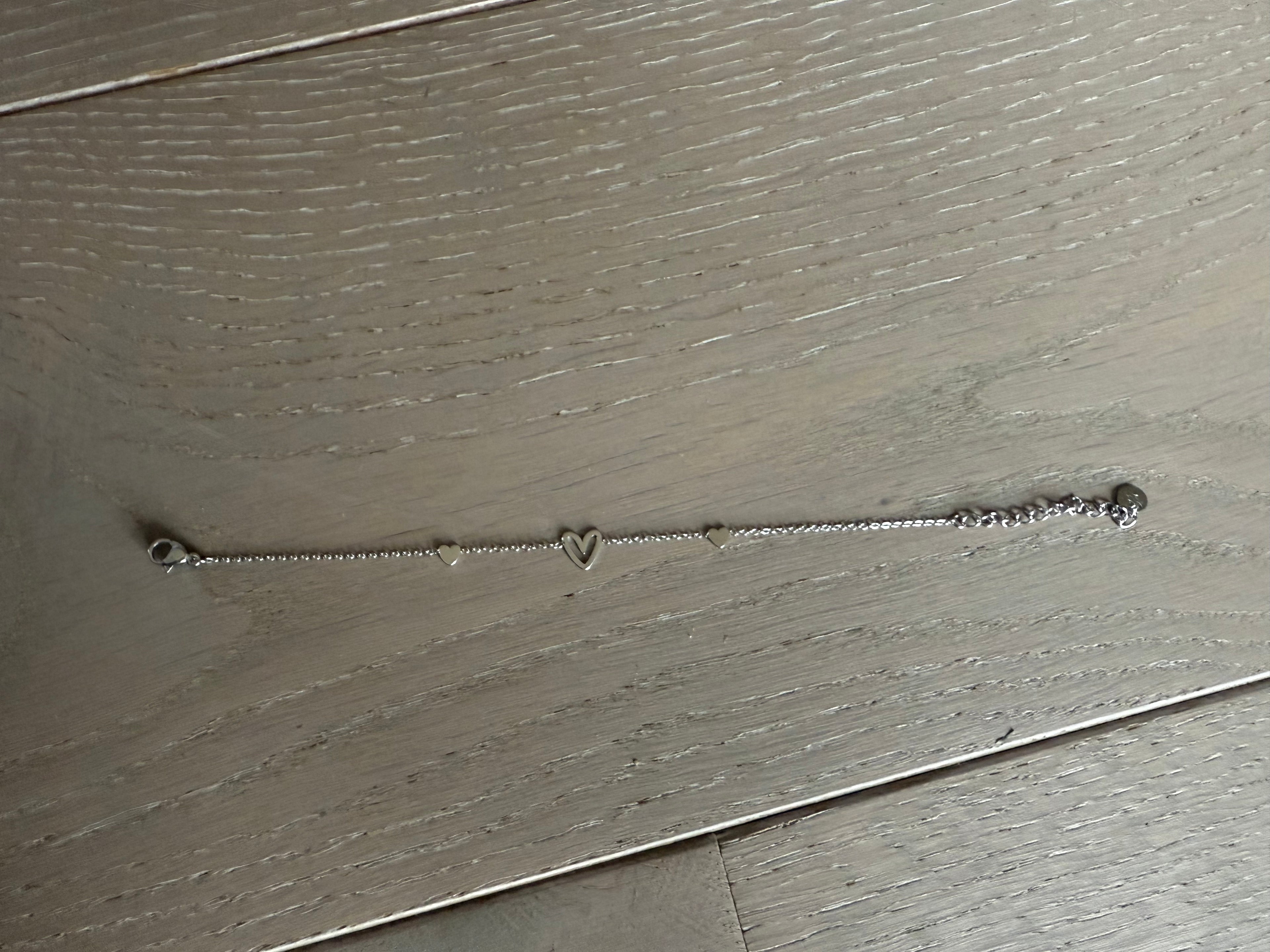 Triple Heart Bracelet Silver