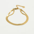 Double Snake Bracelet Gold