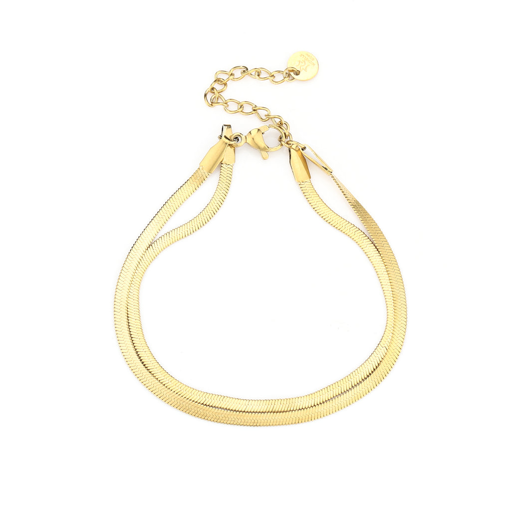 Double Snake Bracelet Gold