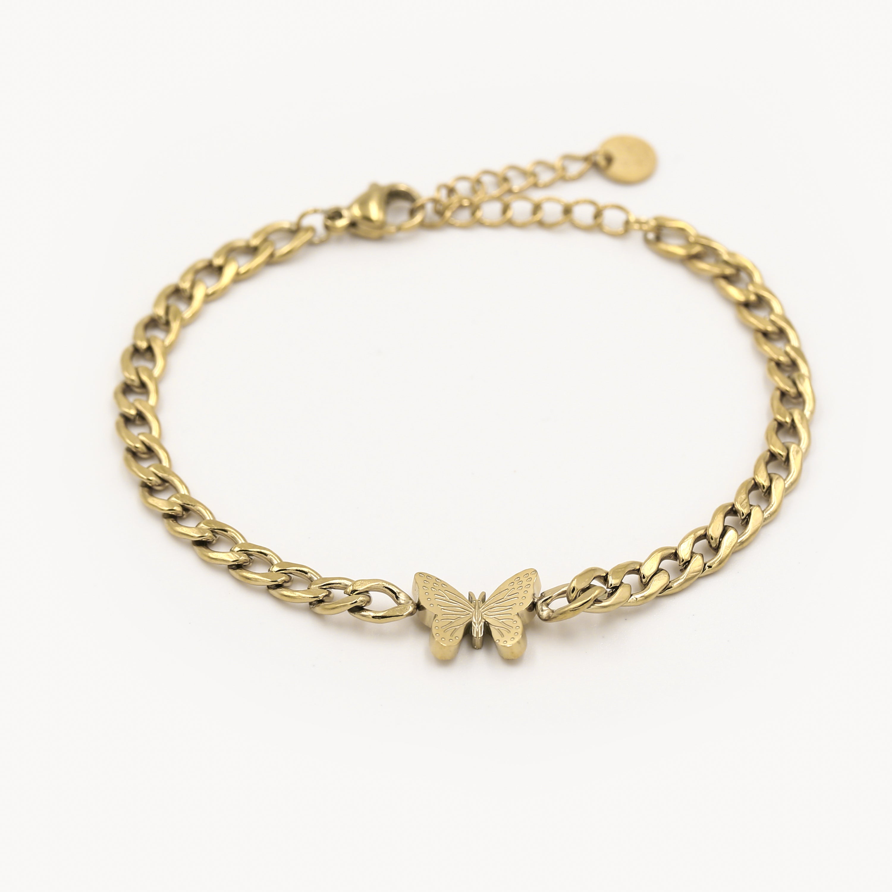 Butterfly Chain Bracelet Gold