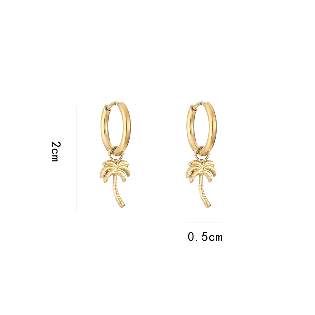 Golden Palm Earrings