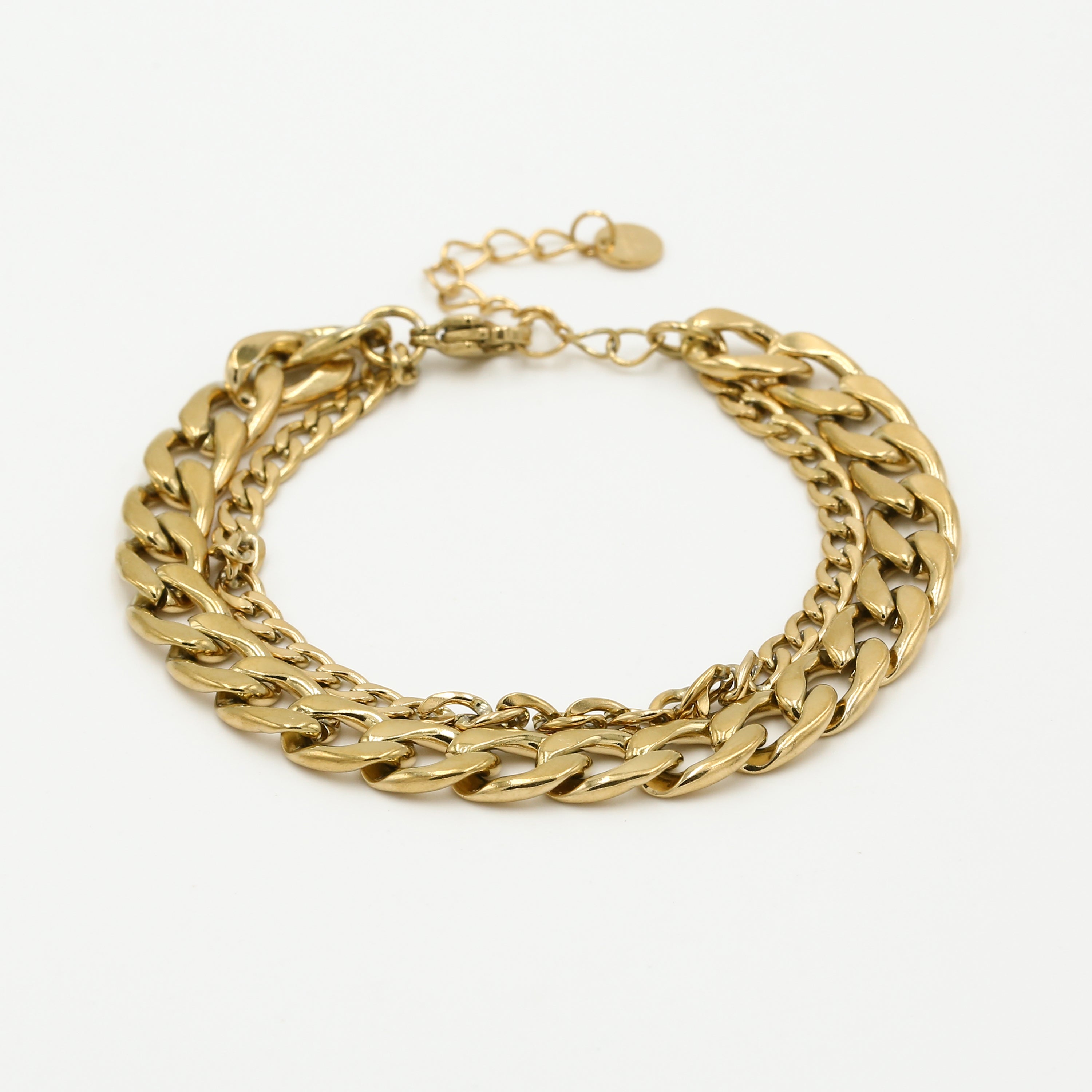Double Chain Bracelet Gold