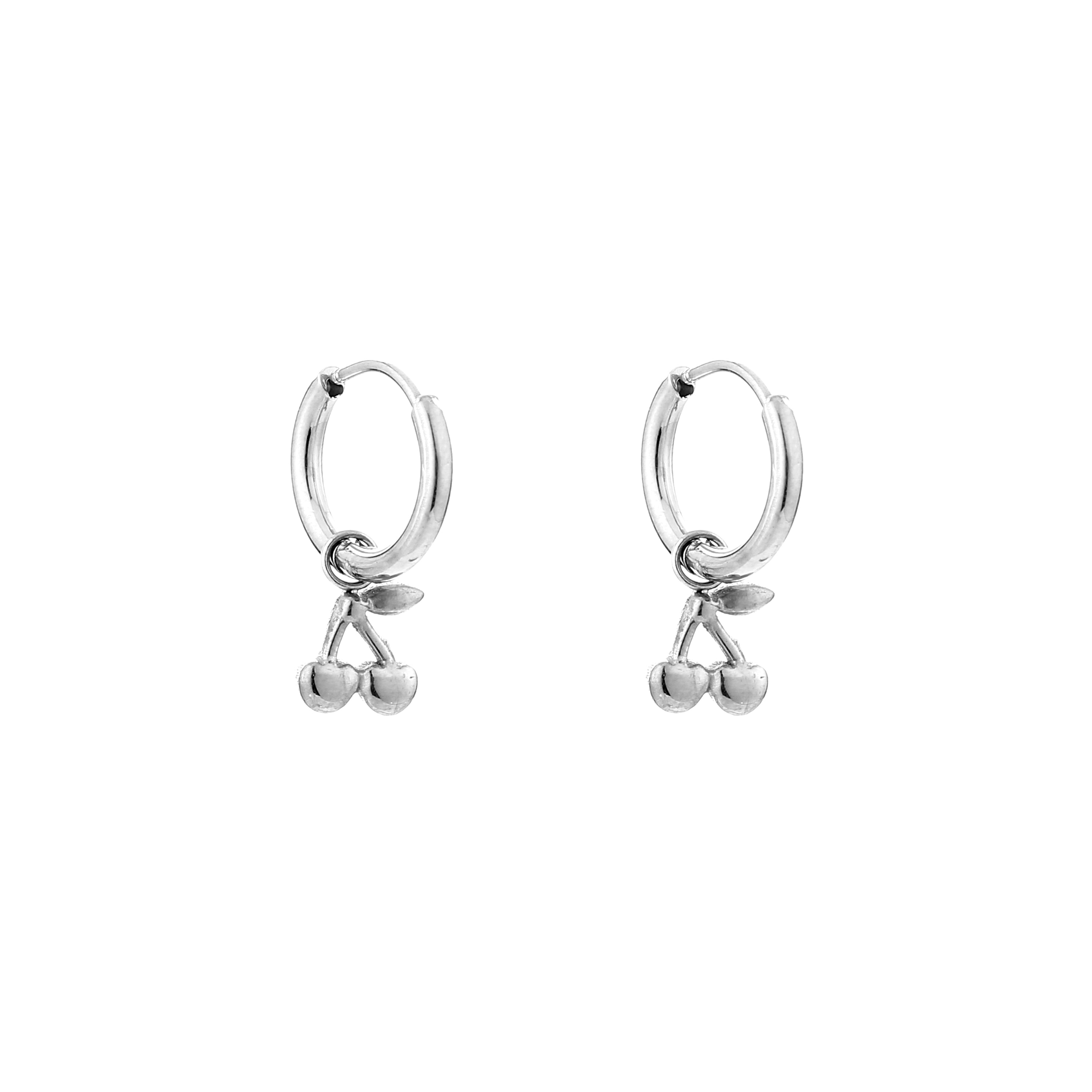 Silver Cherry Earrings