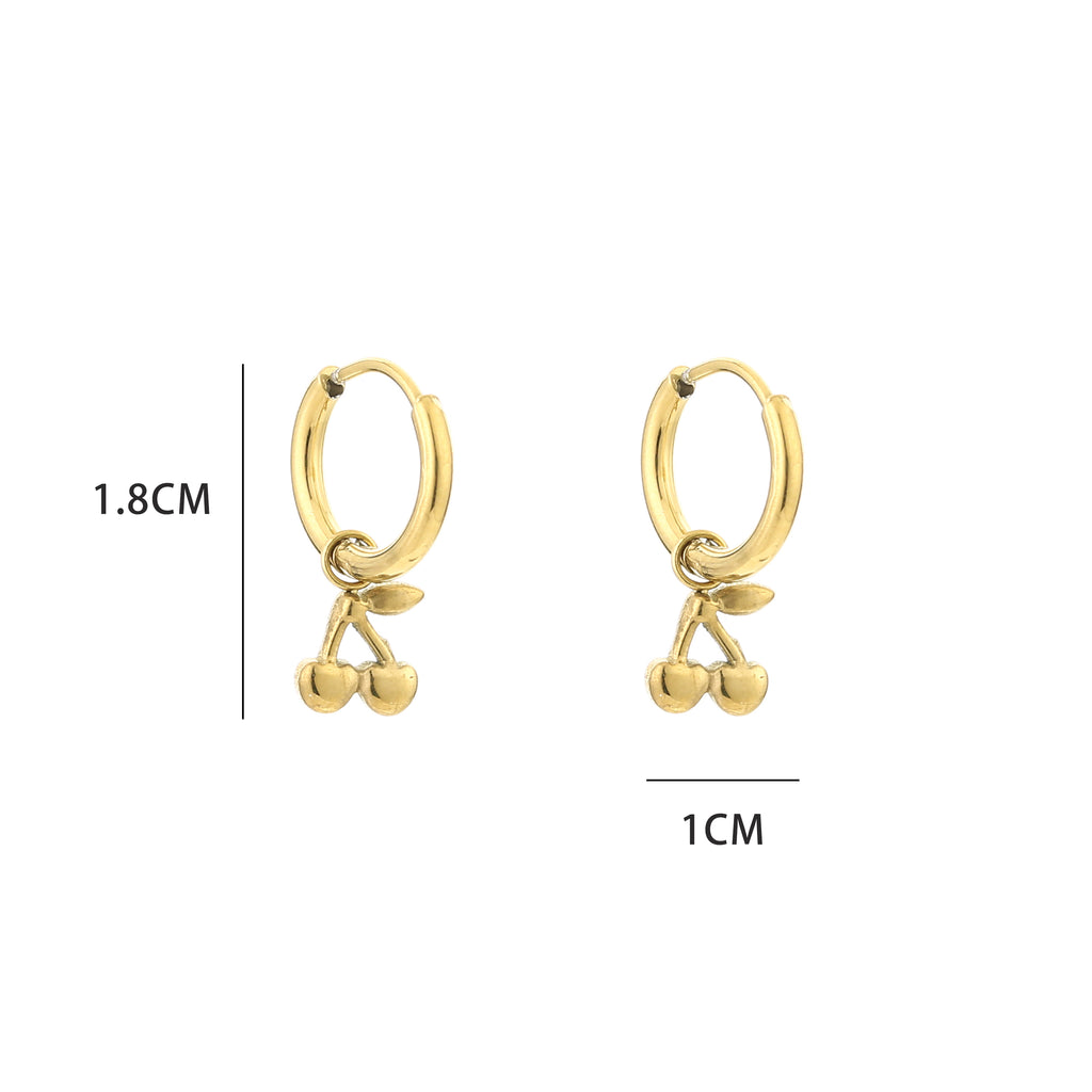 Golden Cherry Earrings