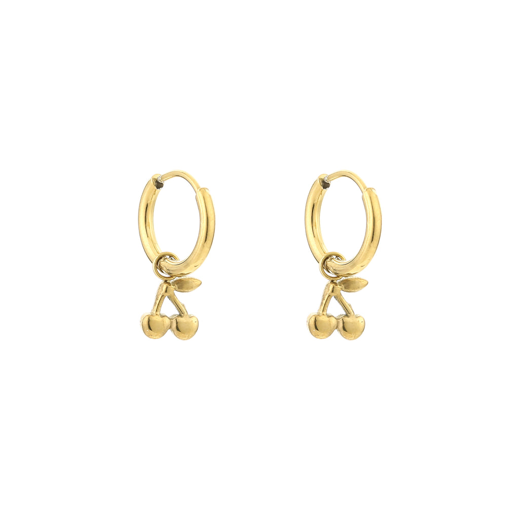 Golden Cherry Earrings