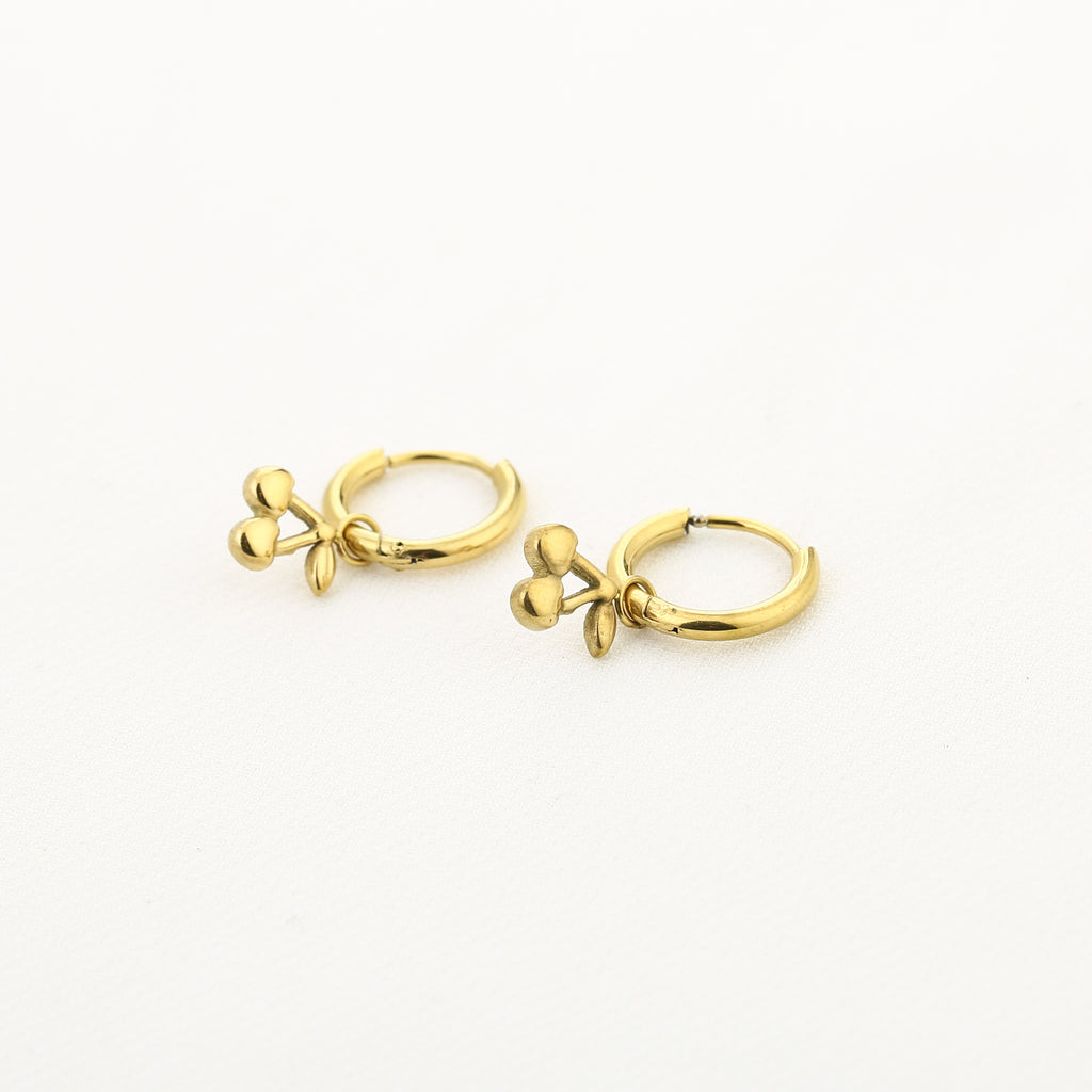Golden Cherry Earrings