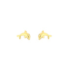 Dolphin Stud Earrings Gold