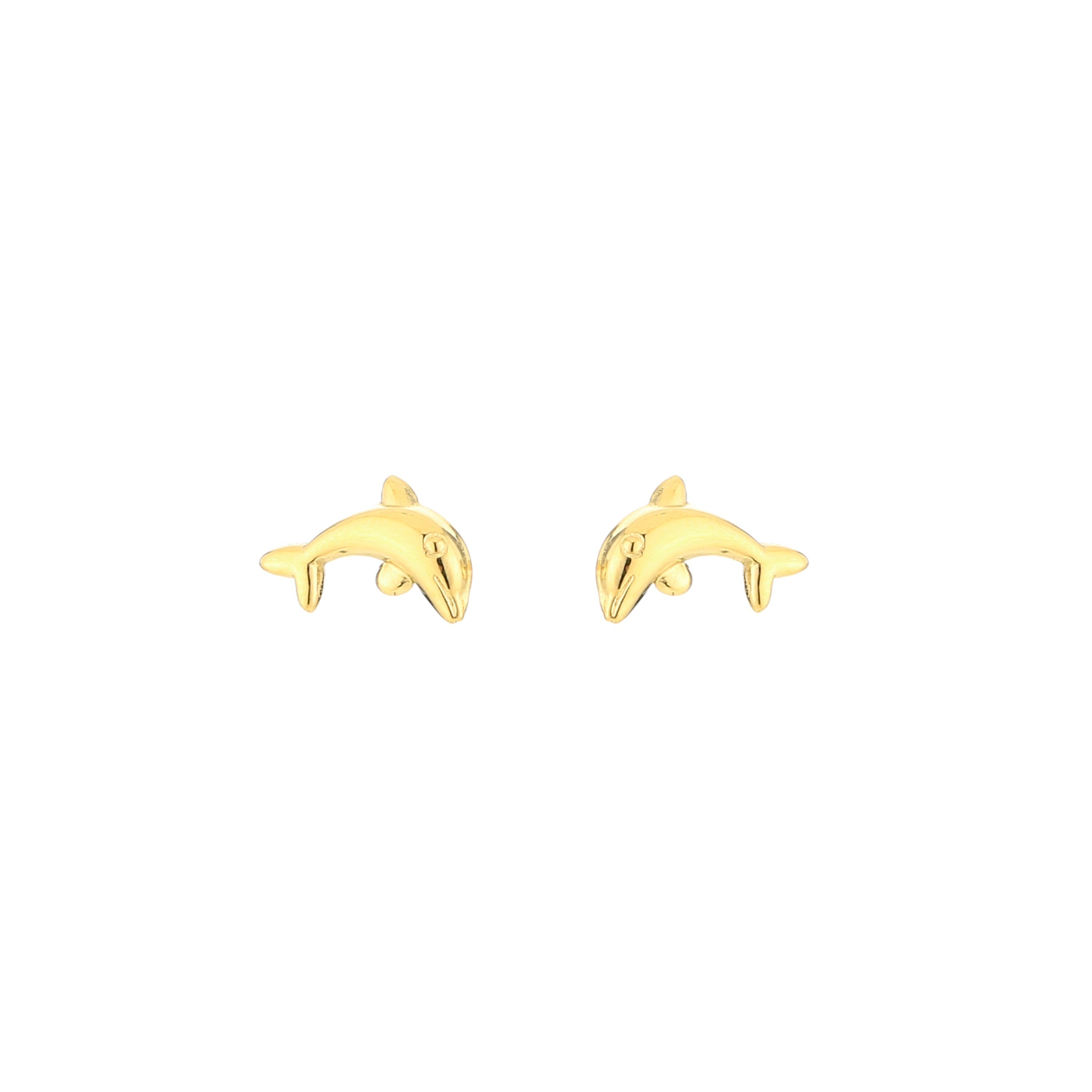 Dolphin Stud Earrings Gold