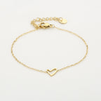 Open Heart Bracelet Gold