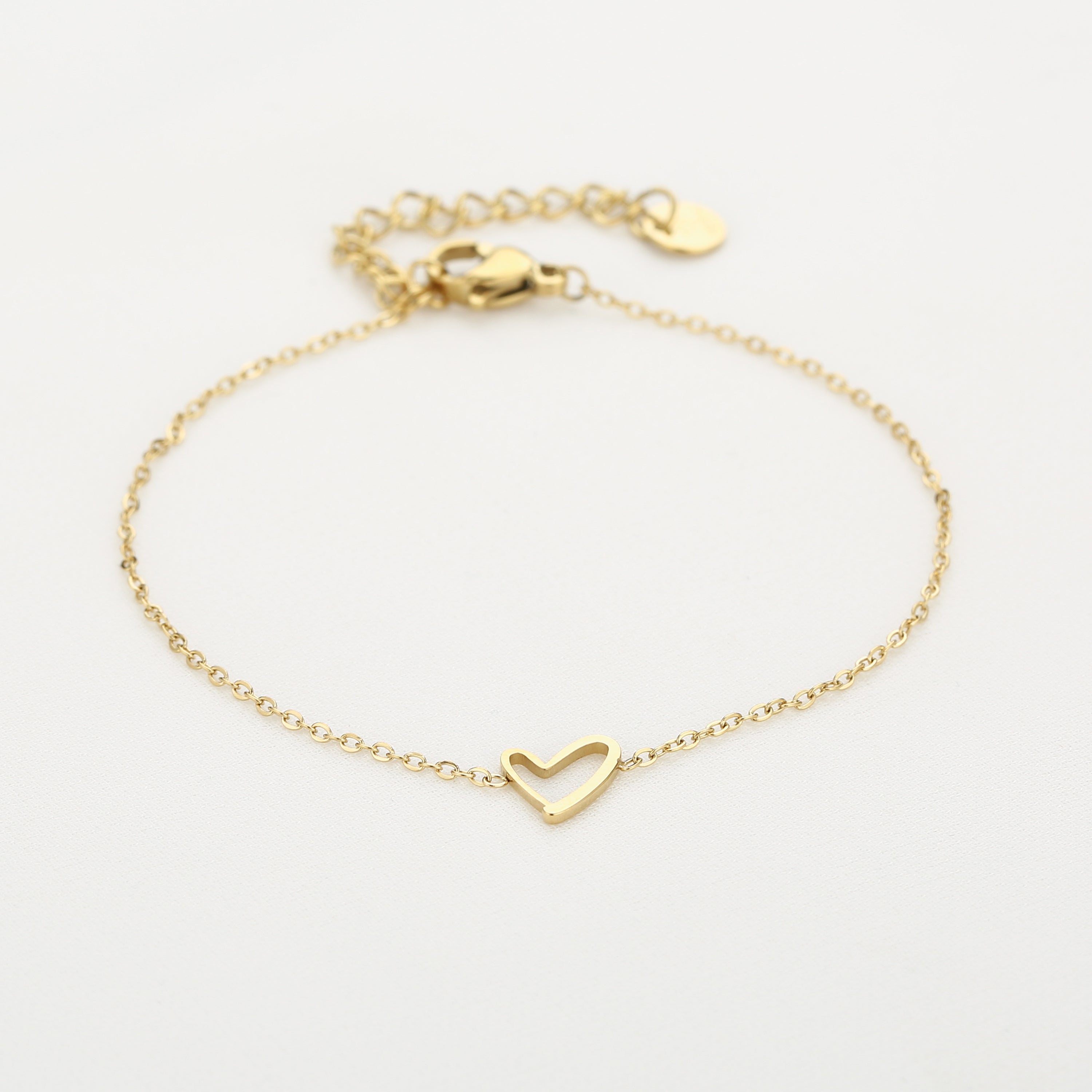 Open Heart Bracelet Gold
