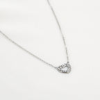 Sparkle Heart Necklace Silver