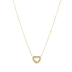 Sparkle Heart Necklace Gold
