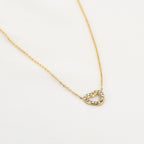 Sparkle Heart Necklace Gold