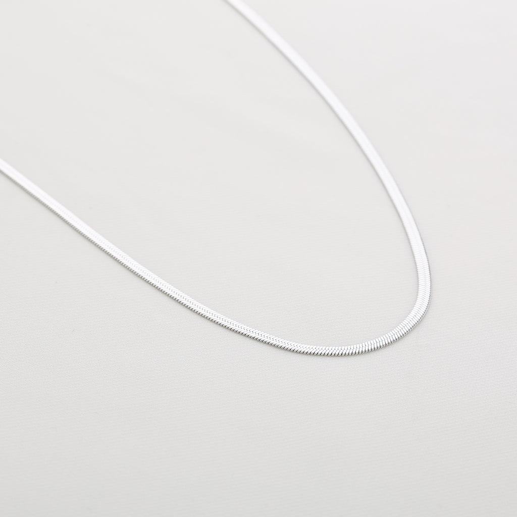Snake Chain Necklace Silver