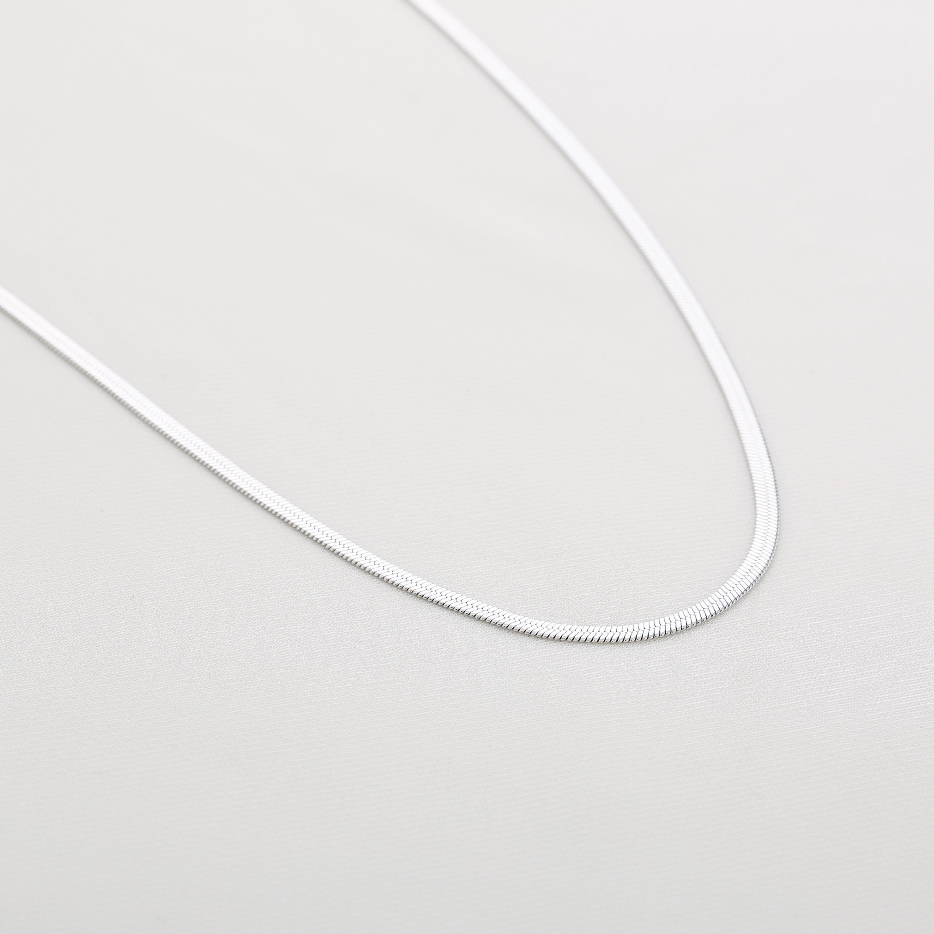 Snake Chain Necklace Silver