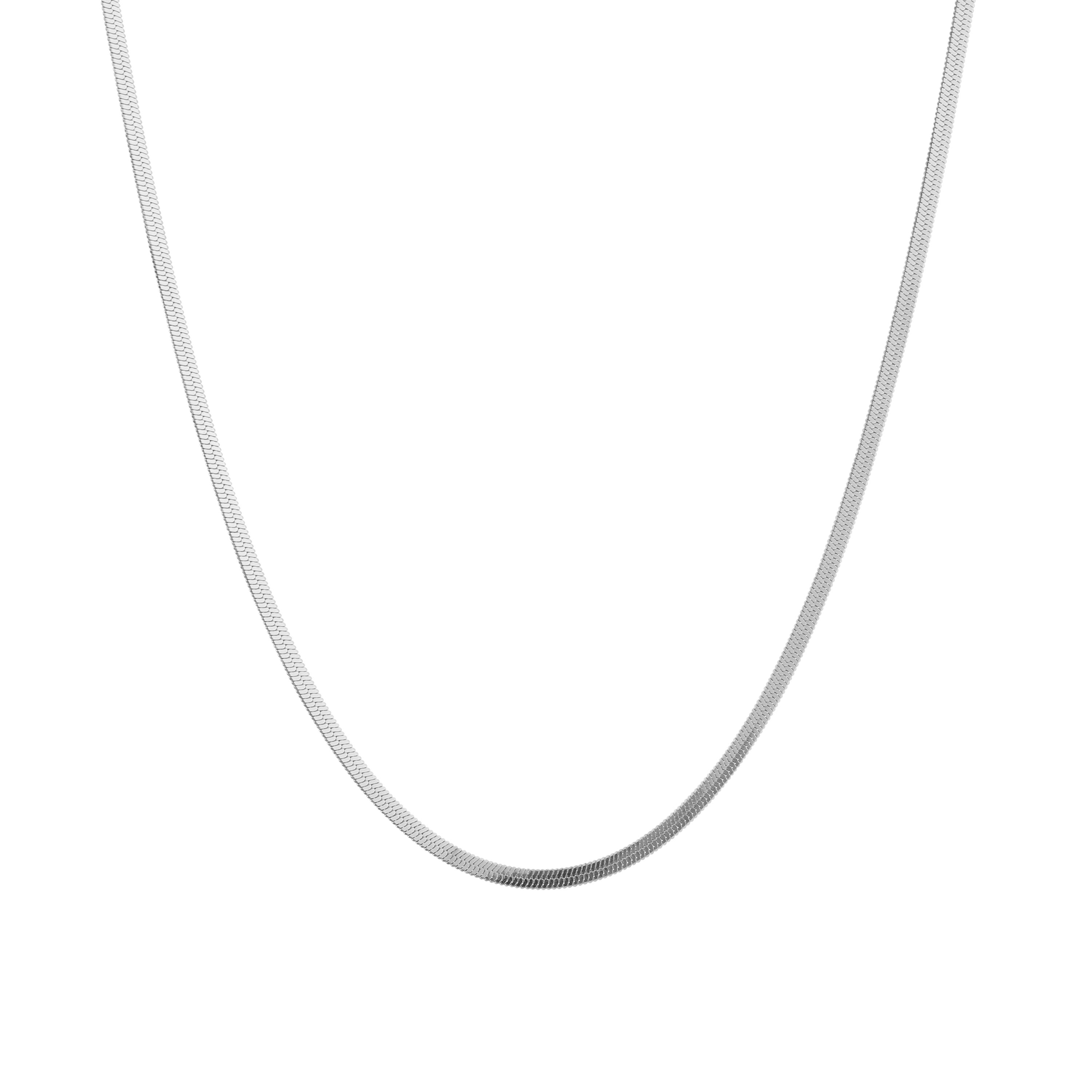 Snake Chain Necklace Silver