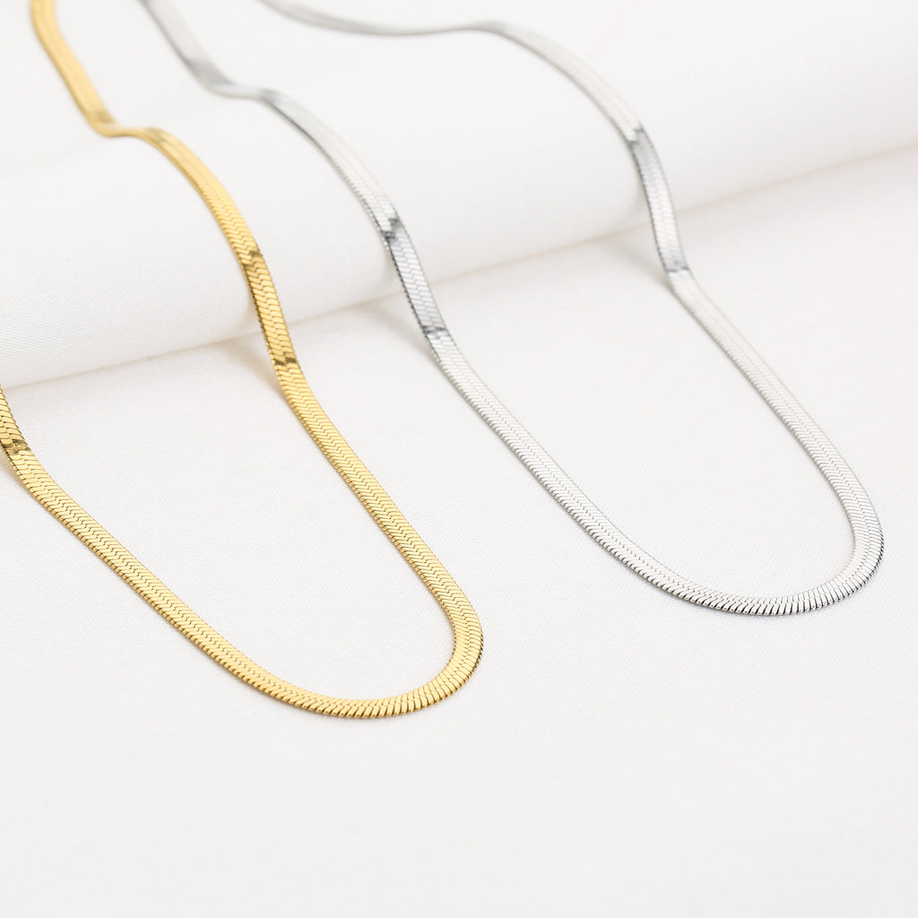 Snake Chain Necklace Gold