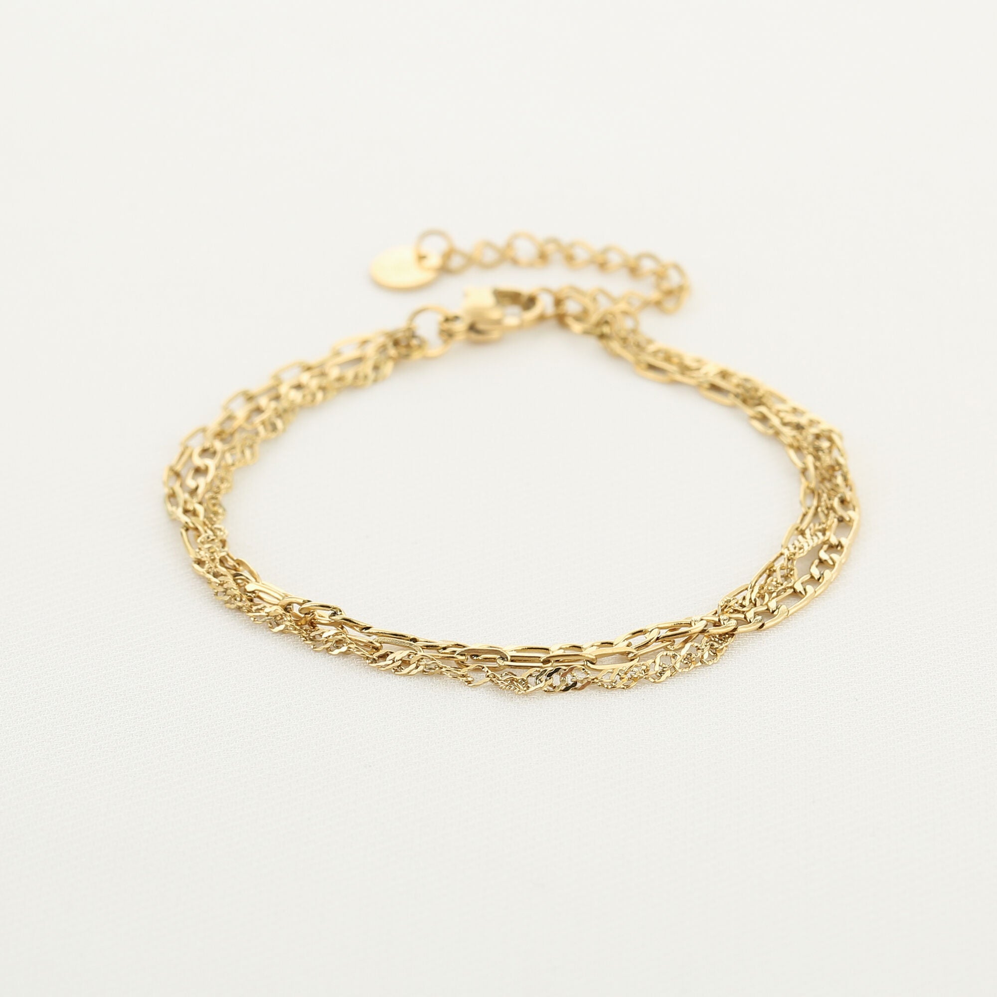 Luna Layered Chain Bracelet Gold