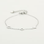 Triple Charm Bracelet Silver