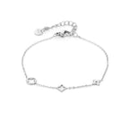 Triple Charm Bracelet Silver