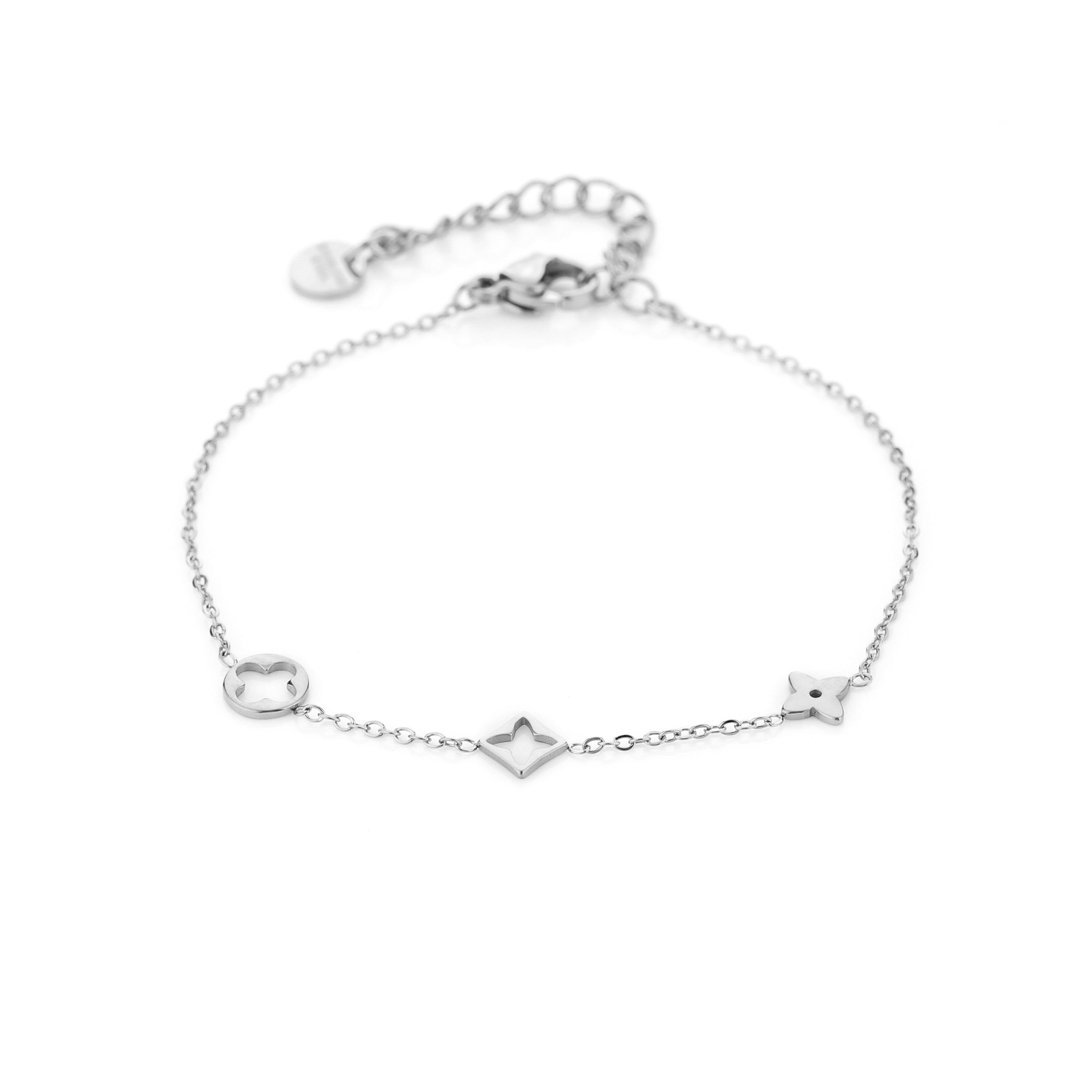 Triple Charm Bracelet Silver