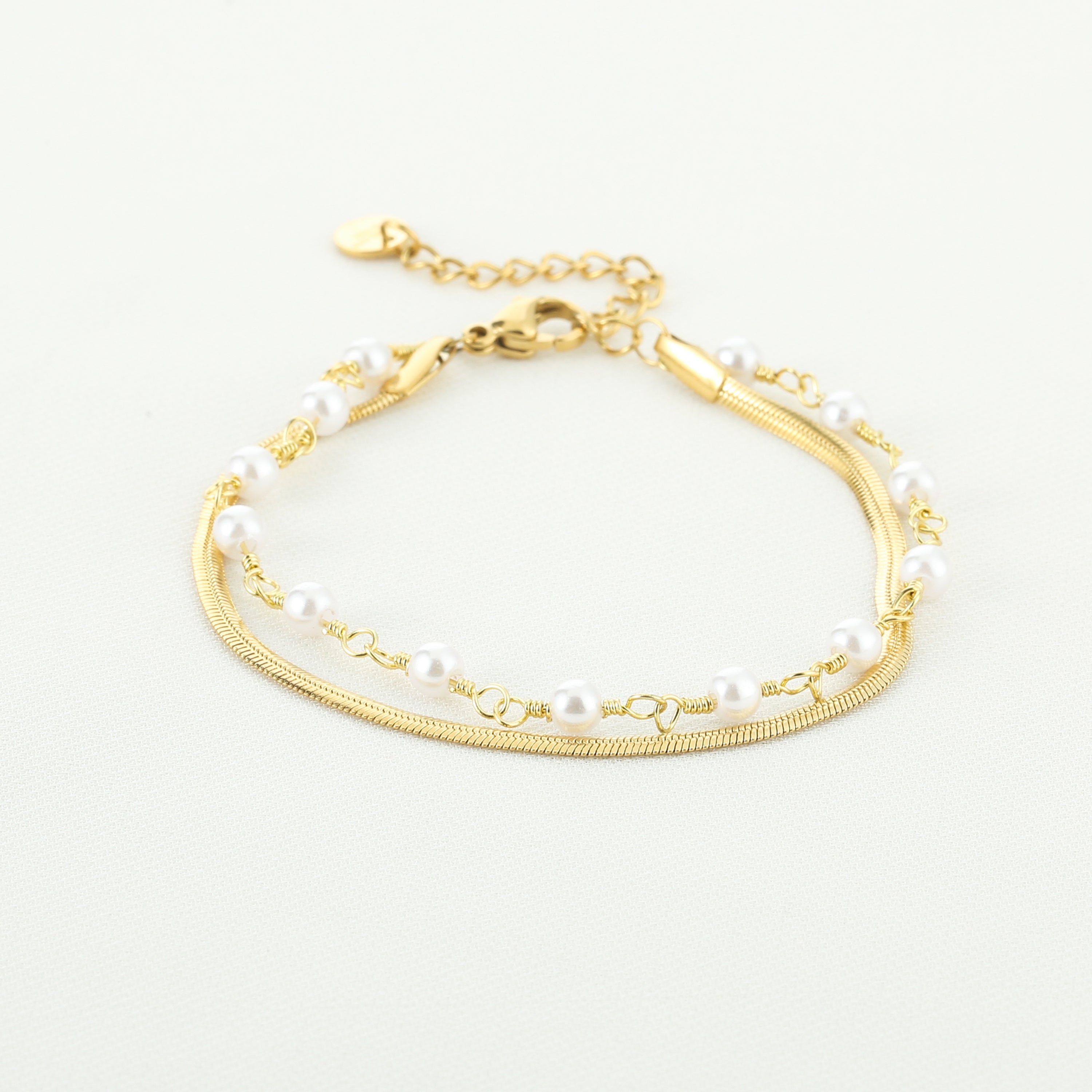 Pearl Duo Bracelet Gold