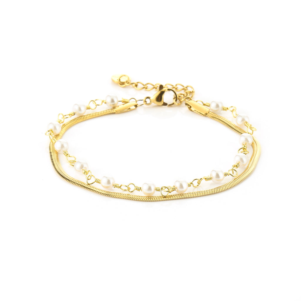 Pearl Duo Bracelet Gold