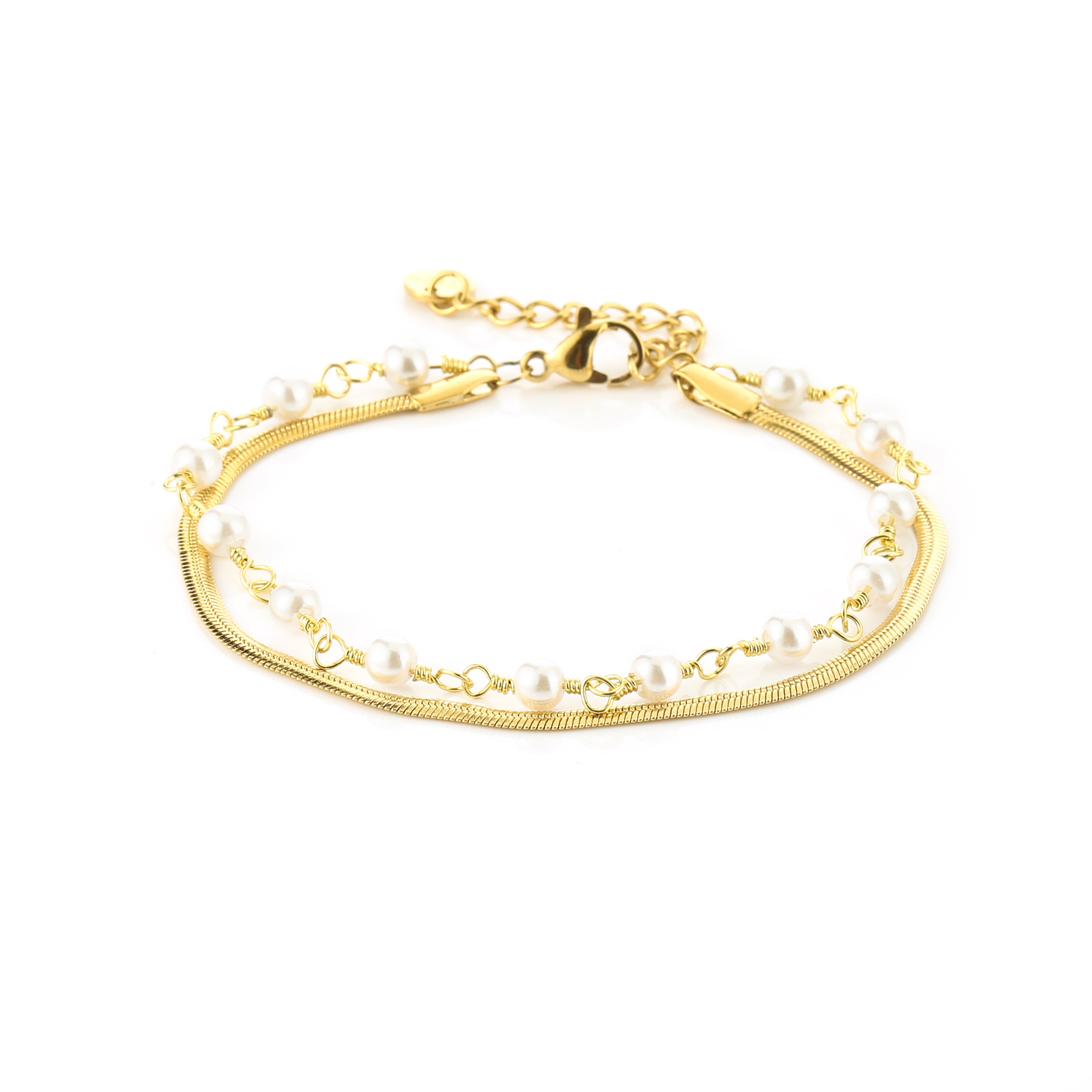 Pearl Duo Bracelet Gold