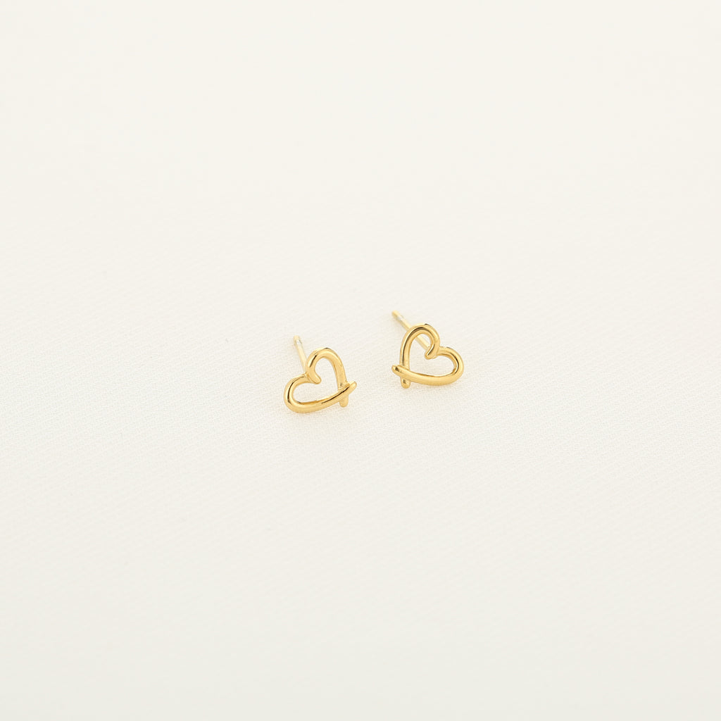 Golden Heartbeat Earrings