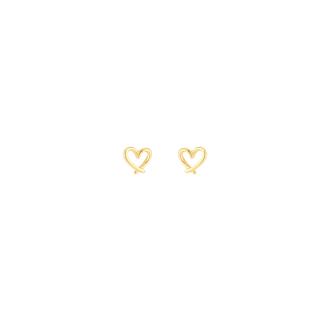 Golden Heartbeat Earrings