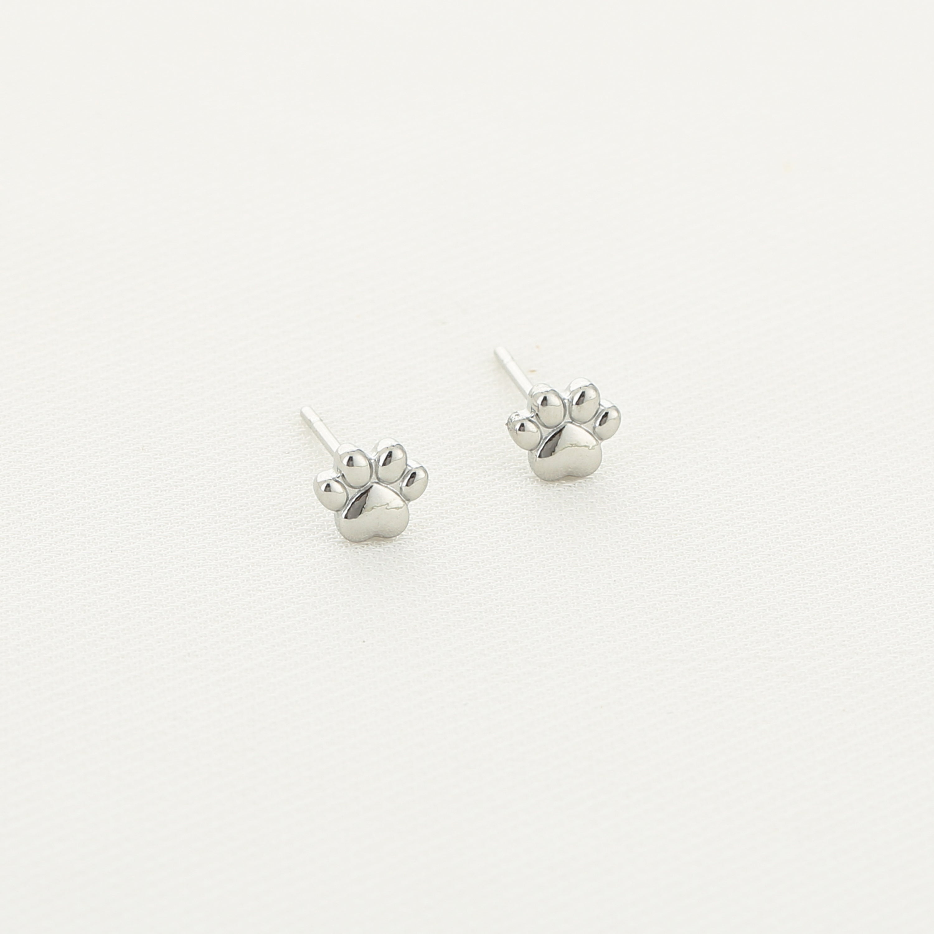 Silver Paw Earrings