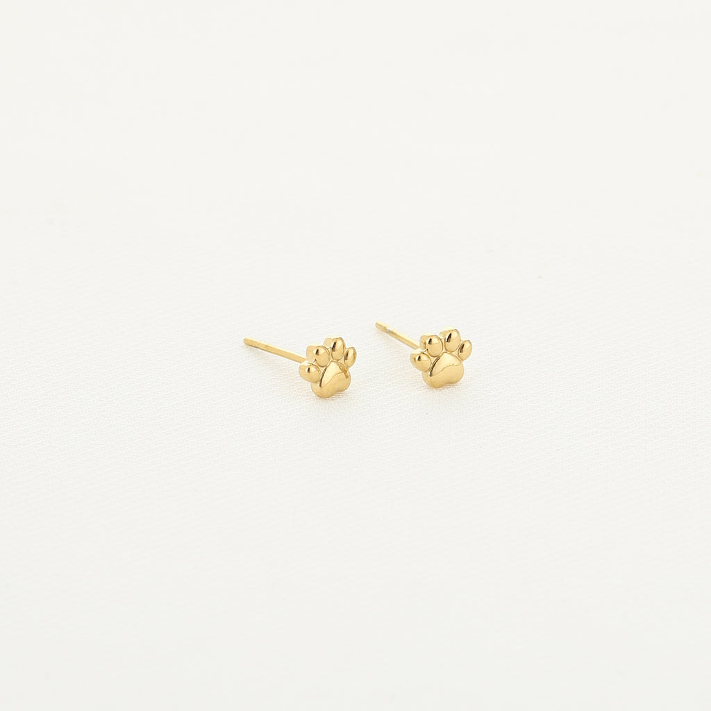 Paw Earrings Gold