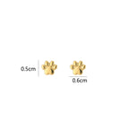 Paw Earrings Gold