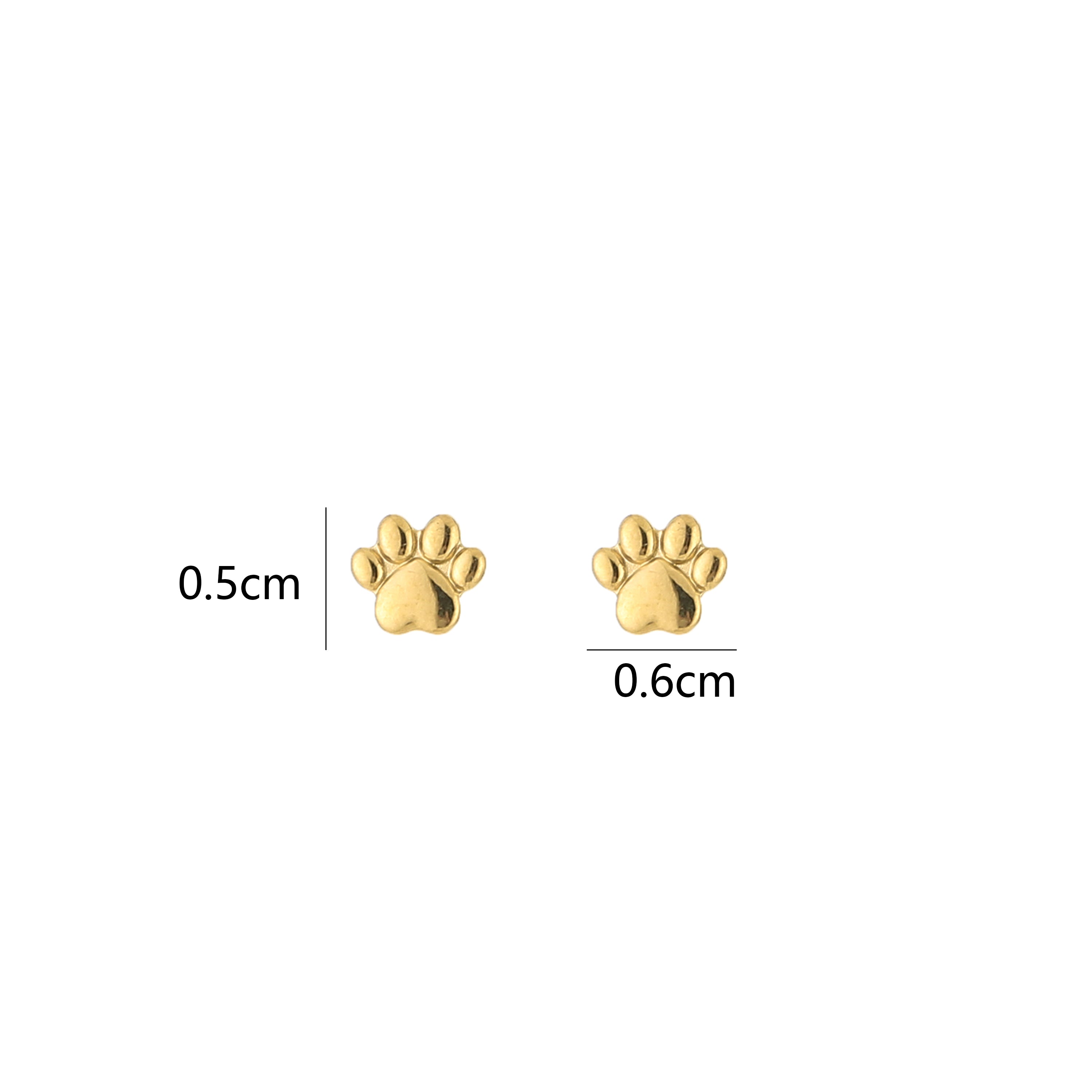 Paw Earrings Gold