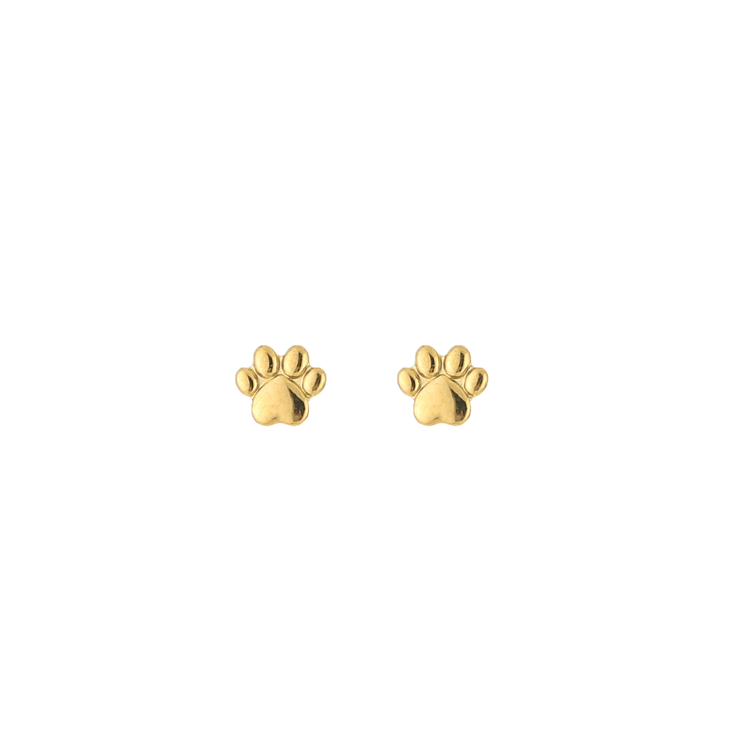 Paw Earrings Gold