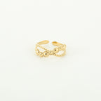 Beaded Infinity Ring Gold