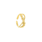 Beaded Infinity Ring Gold