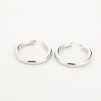 Bold Hoop Earrings Silver