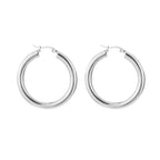 Bold Hoop Earrings Silver
