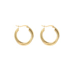 Twisted Hoop Earrings Gold