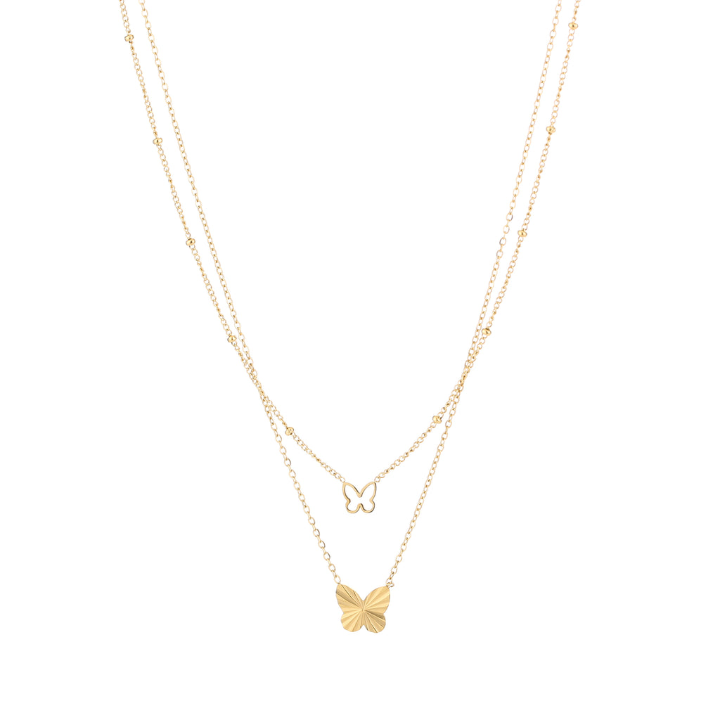 Double Butterfly Necklace