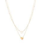 Double Heart Layers Necklace