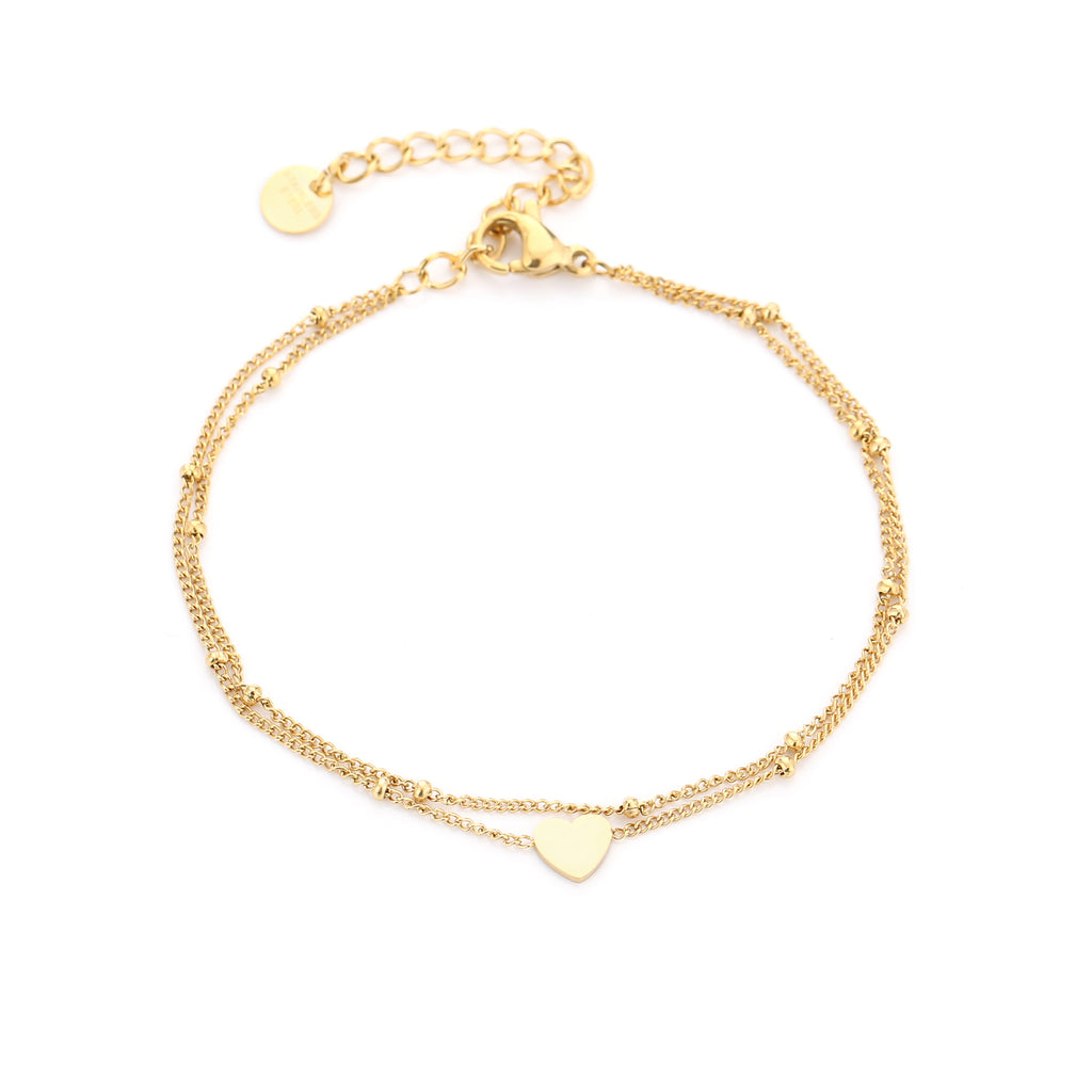 Layered Heart Bracelet