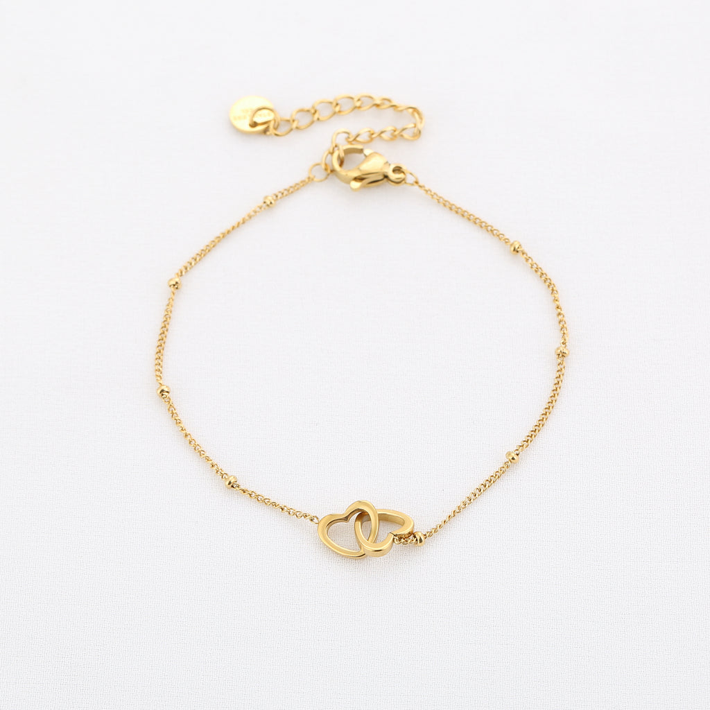 Connected Hearts Bracelet Gold